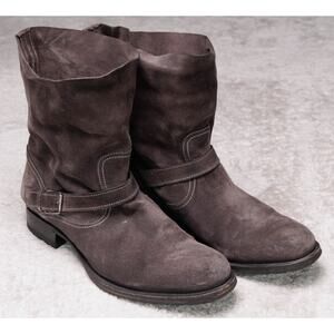 N.D.C. Brown Suede Slouchy Handmade Boots Womens Size EU 39.5 US 8.5